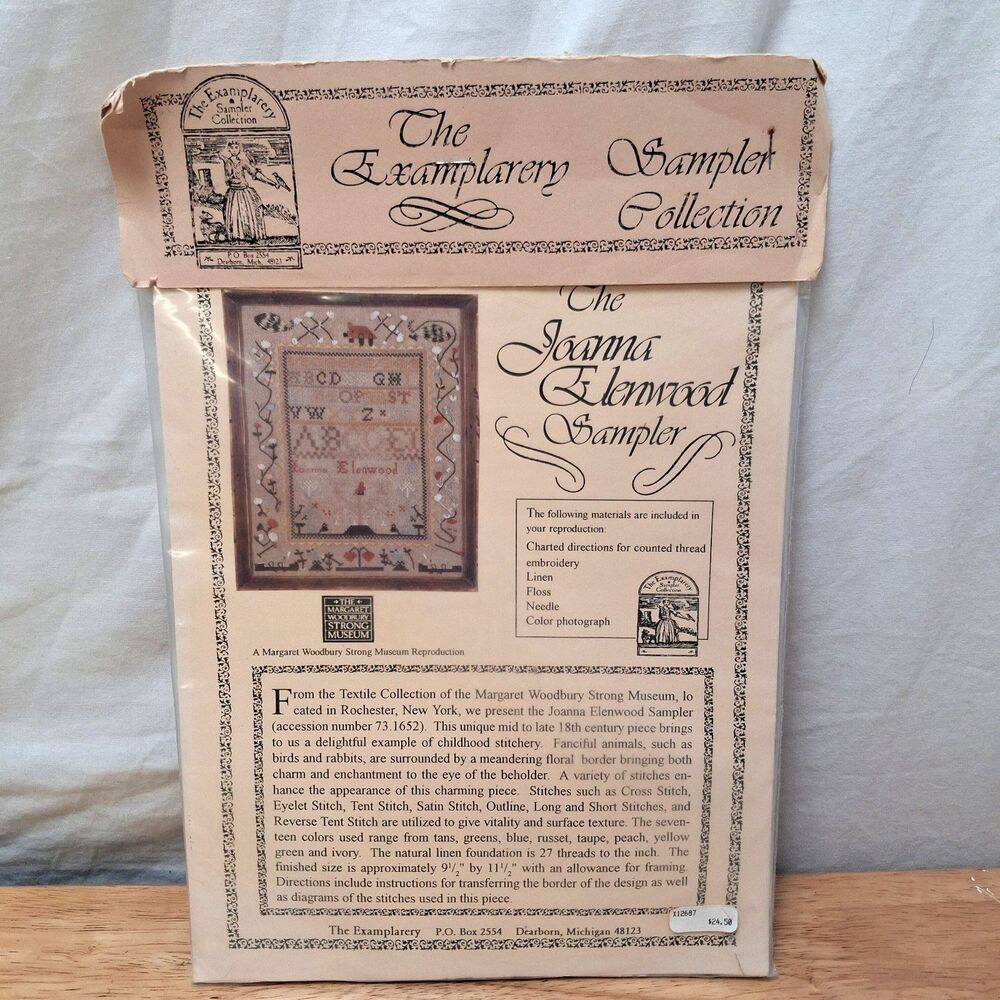 The Examplarery Sampler Collection Joanna Elenwood Counted Cross Stitch Kit NEW‎
